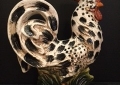 Black & White Ceramic Rooster
