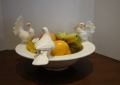 White Ceramic Bird Bowl
