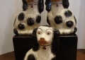 Black-White Staffordshire Dogs